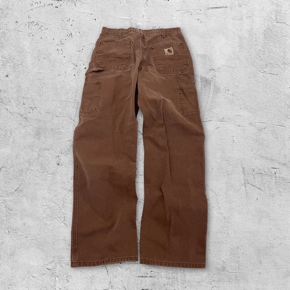 Vintage Carhartt Carpenter Canvas Pants Brown Men's 32x32 Made in USA